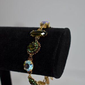 Clara Beau Multicolor Swarovski Crystal Gold Bracelet